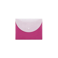 Pochette porte-documents colorée à bouton-pression en PVC, pochette de rangement A4 étanche en plastique pour documents de bureau, reçus et petits objets