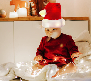 Lovely LED Christmas <strong>Hat</strong> <strong>for</strong> <strong>Adults</strong> and Children Hand-Sewn Holiday Decorations Perfect Promotional <strong>Party</strong> Supplies Gift - Product Image 3