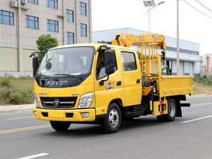 Mini-camion Foton à double cabine pour 2+3 passagers, moteur diesel, grue de 3 tonnes ou 5 tonnes, à vendre - Product Image 4