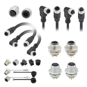 Connecteur étanche série M12 bouchons connecteur à code C circulaire compatible connecteur mâle femelle 5 broches - Product Image 1