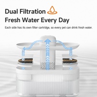 Fontaine à eau automatique sans fil 3L pour animaux de compagnie, contrôle par application, pour plusieurs animaux, chats, chiens