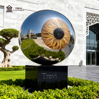Escultura de Ojo en Acero Inoxidable Personalizada, Estatua de Arte Abstracto, Fabricante Mayorista para Decoración de Jardín, Exteriores y Hogar, Tamaño Grande