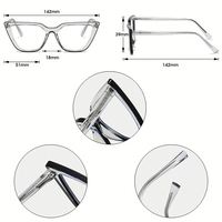 Lunettes de vue pour femmes avec logo personnalisé, monture œil de chat rétro en TR90, charnières à ressort, couleur contrastante, anti-lumière bleue