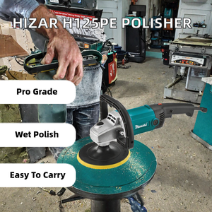Pulidora Angular Eléctrica de Grado Industrial <span class=keywords><strong>HIZAR</strong></span> H125PE, Máquina Portátil para Pulir Mármol - Product Image 2
