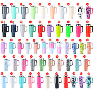 Gobelet isotherme en acier inoxydable à double paroi de 40 oz avec couvercle anti-fuite et poignée, idéal pour les fêtes - Product Image 6