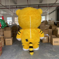 Costume de mascotte géant gonflable en peluche de tigre de 2m/2,6m/3m, tenue de mascotte ambulante pour activités publicitaires et spectacles