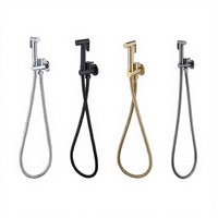 Ensemble de pulvérisateur de bidet mural pour salle de bain en or brossé, chrome, gris, noir, blanc, or rose avec douchette à main