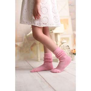 Chaussettes montantes en coton rose DB Kids Scrunch pour enfants de 3 à 5 ans, style décontracté, pour usage quotidien - Product Image 3