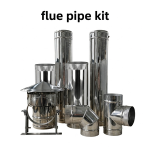 Raccord en T pour cheminée en acier inoxydable à paroi simple, 90 degrés, avec bouchon de nettoyage pour poêle à granulés de bois - Product Image 5