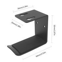 Penyangga Headphone Akrilik Ramah Lingkungan PMMA untuk Dinding, Dudukan Headset, Braket Display Meja 50x64mm Warna Sesuai Pesanan