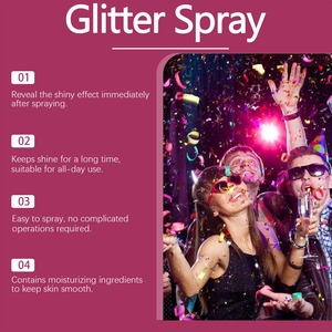 Cosmetic Grade Makeup <b>Hair</b> Face <b>Body</b> Nail Clothing Lasting Waterproof Festival Rave Beauty <b>Glitter</b> <b>Spray</b> - Product Image 6