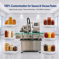 Machines de remplissage à pompe rotative pour pâte de tomate et ketchup, à chauffage rapide, de qualité alimentaire, pour bocaux en verre, 1 tête