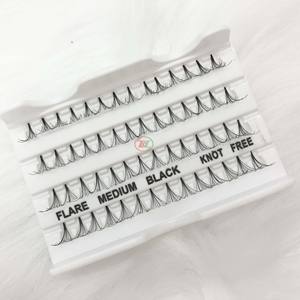 Alta calidad prefabricada 10D 14D 20D 24D Flare Lashes Clusters Mejor precio Extensiones de pestañas sin nudos Ventilador fabricado en Vietnam Mejor - Product Image 1