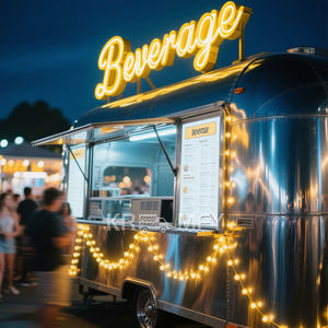 2025 Mobile Stainless Steel Coffee Hot Dog <b>Cart</b> BBQ Food Truck Van Pizza Trailer <b>Kitchen</b> New - Product Image 6