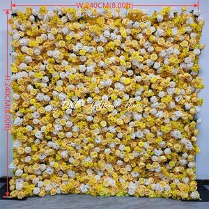 Muro de Flores Artificiales de Seda Personalizable de 8 pies x 8 pies, Fondo Enrollable con Colores Personalizados para Bodas y Eventos de Pascua - Product Image 2