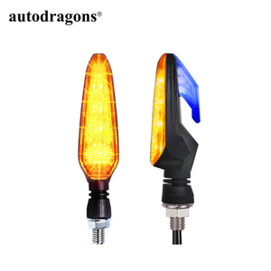 ไฟเลี้ยวรถมอเตอร์ไซค์ LED 2 ชิ้น สีเหลืองอำพัน ไฟเลี้ยวแบบไหล DRL สีขาว - Product Image 4