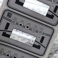 Interrupteur à membrane personnalisé OEM pour PC avec superposition graphique en PVC et film diffuseur - Plaque de commande en acrylique pour affichage