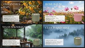 Ensemble de bougies parfumées artisanales en cire de soja personnalisables, sans fumée, parfum floral de temple, pour l'aromathérapie à domicile et les fêtes - Product Image 4