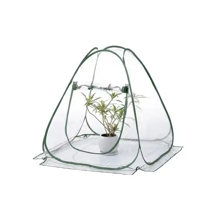 Outdoor tragbare Hinterhof Garten klar transparent Pflanzen zelt wachsen Kunststoff Mini Pop-up Gewächshaus