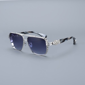 Occhiali da sole unisex di lusso stile pilota con <span class=keywords><strong>lenti</strong></span> polarizzate e <span class=keywords><strong>filtro</strong></span> luce <span class=keywords><strong>blu</strong></span> in montature alla moda e di tendenza - Product Image 6