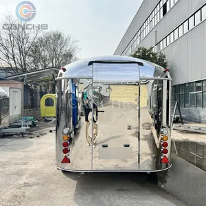 Chariot de restauration mobile en acier inoxydable de 4 m, chariot à pizza, chariot à barbecue, camion de restauration rapide avec cuisine complète - Product Image 4
