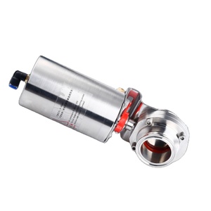 Sanitary Pneumatic Actuator Clamp Water Valve Food Grade Stainless Steel 304 316L Pneumatic butterfly Valve - Product Image 4