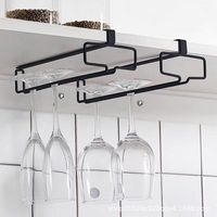 Soporte de Pared para Copas de Vino de Acero, Moderno y Duradero, para Montar Debajo del Gabinete, Venta Caliente de Fábrica