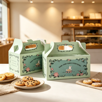 Süßigkeiten-Geschenkbox mit Griff, Papier-Tragetasche mit Seilgriff für Kuchen, Kekse und Partygeschenke