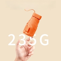 Vente en gros Petit étui EVA portable d'été 6 plis Mini capsule moderne Sangle de parapluie Sac à main pliable mis à jour Design pour adultes