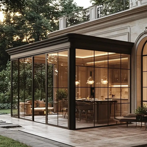 Véranda Moderne en Aluminium Préfabriquée Écologique, <span class=keywords><strong>Solarium</strong></span> Isolé avec Verre Trempé Stratifié, Alimenté par Énergie Solaire, Anti-Corrosion - Product Image 2