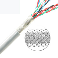 Câble de signal audio RS485 blindé à paires torsadées RVSP 3 * 2 * 0,12-2,5 mm², double blindage tressé, plaqué étain