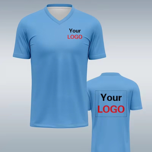Custom V-neck men's T-shirts are produced by our clothing factory and can be customized..F10 - Product Image 1