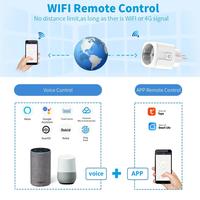 Prise intelligente standard européenne Gooxi avec minuterie Wi-Fi, contrôle à distance, compatible Alexa et Google Home, avec fonction de mesure de consommation