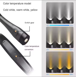 Lampe de lecture pour les yeux, 3 couleurs, luminosité réglable, col flexible, lampe de lecture LED rechargeable pour le cou - Product Image 3