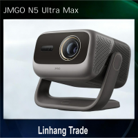 Proyektor JMGO N5S Ultra 5200CVIA 4K Laser Tri-warna dengan Gimbal untuk Penggunaan di Rumah, Zoom-Shift, Proyektor 3D