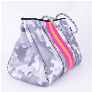 กระเป๋าผ้าโท้ทสำหรับผู้หญิงกระเป๋าโท้ทชายหาดพิมพ์โลโก้ได้ตามต้องการ - Product Image 3