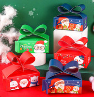 Premium Matte Faltbare Weihnachts-Süßigkeiten-Geschenkbox Schokoladen-Keks-Dose Verpackung für Feiertagspartys und Geschenke