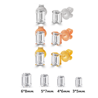Zümrüt Kesim 3*5mm 4*6mm 5*7mm 6*8mm DEF VVS1 10K 14K 18K Mozanit Küpeler