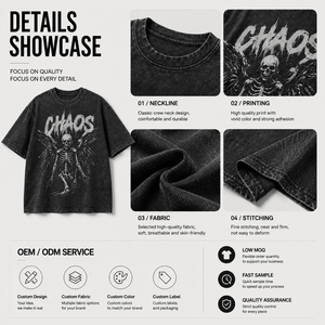 Camiseta Gráfica Vintage Premium Personalizada para Hombre, Estilo Oversize, de Algodón, Ropa Urbana, Marca Privada - Product Image 2