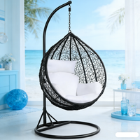 Fauteuil suspendu en rotin, hamac balançoire pour enfants, chaise suspendue en plastique transparent en forme d'œuf, chaise suspendue en rotin en forme d'œuf