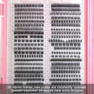 Wholesale Soft Natural Fluffy Hand Made <b>Lash</b> Clusters Private Label Eyelash Clusters Tray - Product Image 6