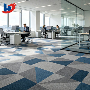 <span class=keywords><strong>Moquette</strong></span> de bureau commerciale antistatique en nylon imprimé, résistante à l'usure pour fort trafic, géométrique, mur à mur, facile à nettoyer - Product Image 1