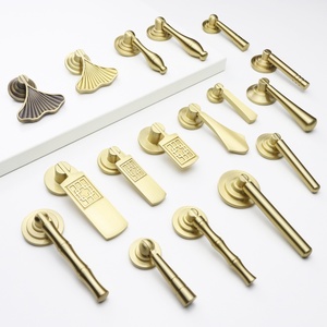Luxus Pure Copper Schublade zieht Tear Drop Küchen knöpfe Kommode zieht Badezimmer Messing Schrank Schublade Griff - Product Image 1