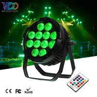 Luz LED DMX512 IP65 Resistente al Agua, 12x18W RGBWA+UV CRI90, con Batería, 16.7 Millones de Colores, 7/12 Canales DMX, para Fiestas, Bares, Bodas, Conciertos, Exteriores