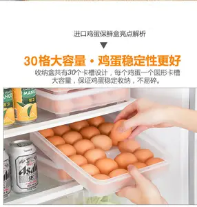 Suporte da bandeja para armazenar ovos, recipiente para armazenar ovos na geladeira, utensílios de cozinha