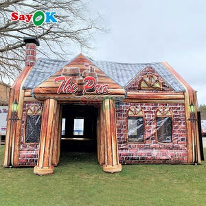 Sayok di động ngoài trời không thấm nước PVC thổi lên nhà mùa đông không khí cắm trại trượt tuyết Lều Giáng sinh Inflatable Pub log cabin - Product Image 1
