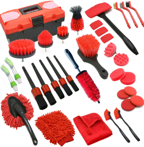 Juego de Cepillos de Limpieza para Auto Portátil de 35 Piezas, Kit de Detallado de Autos para Todas las Superficies, Suministro al por Mayor, Marca ANMA/OEM, 1 Año de Garantía - Product Image 4