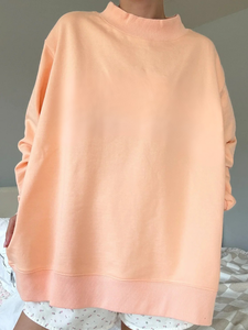 Sweat-shirt oversize en molleton épais pour femme, col montant, imprimé lettres 'Peach Sunkissed', style streetwear, haute qualité et tendance - Product Image 3