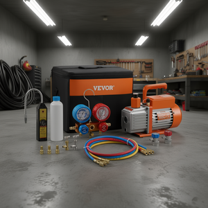 Bomba de Vacío de Una Etapa Vevor 4.5 CFM, Kit de Manómetros para HVAC, Diseño Industrial de Aluminio - Product Image 2