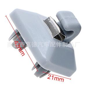 Clip para visera de sol Audi, 42mm x 21mm, gris, fácil instalación, montaje en el techo para Audi TT A3 A4 A4L A5 A6L Q5 - Product Image 1